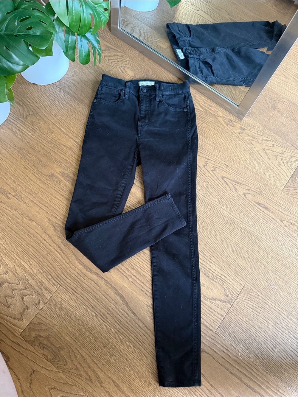 Women’s Madewell Black High Rise Soft Stretch Skinny Jeans 26 (NWOT)